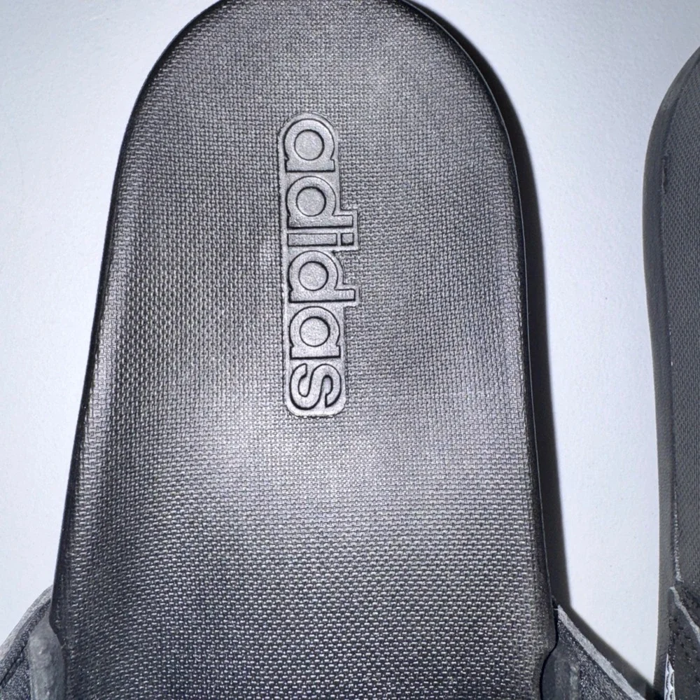 Adidas Adilette Shower Slide Sandals Black White Striped US 6 Men 3-Stripes